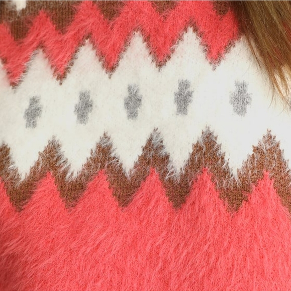 Coral Fair Isle sweater - Picture 4 of 4